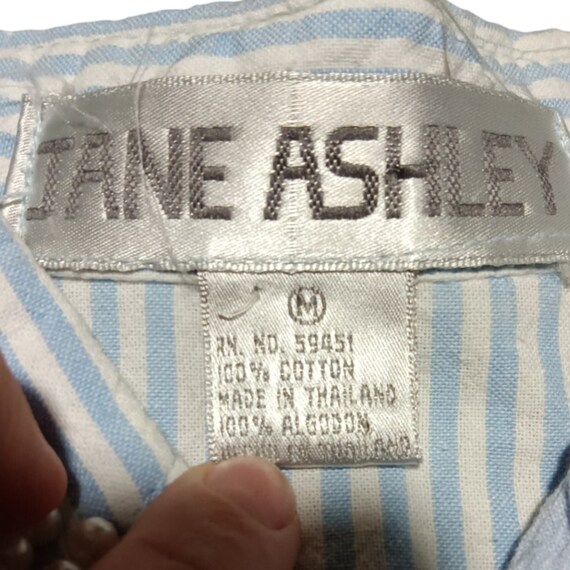 Jane Ashley Striped Beaded Cotton Button down shi… - image 3