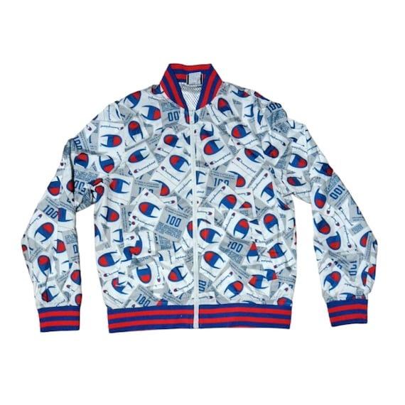 Men's champion baseball jacket deals