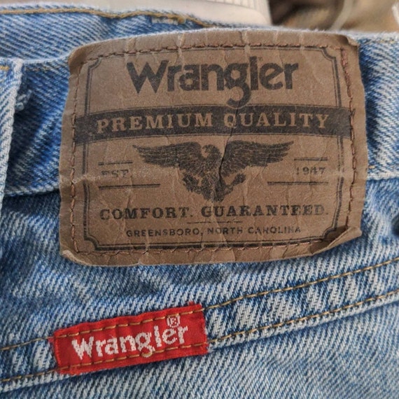Vintage Wrangler Regular Fit light wash 38/30 jea… - image 6
