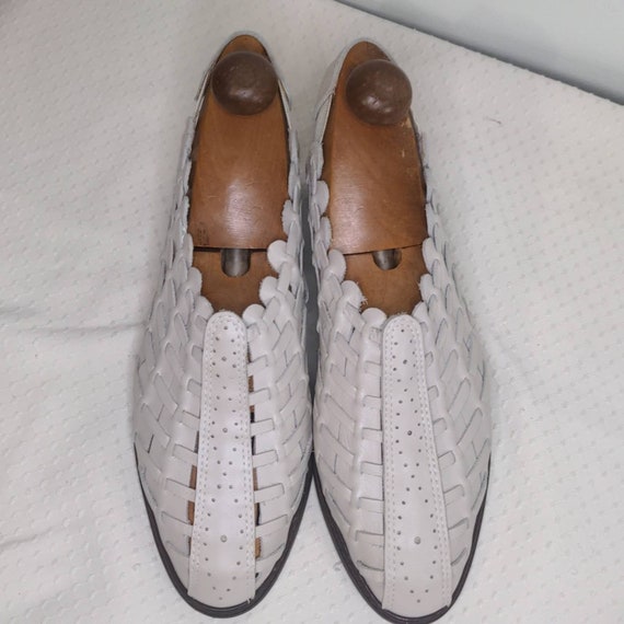 Annie Flex woven leather sling backs in ivory - image 1