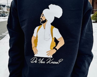 Diljit Dosanjh Custom Punjabi - Black Sweatshirt