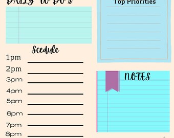 Digital downloadable printable ADHD notebook and journal