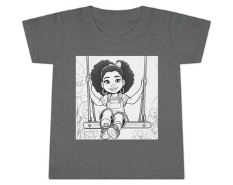 Camiseta infantil pintable, niña