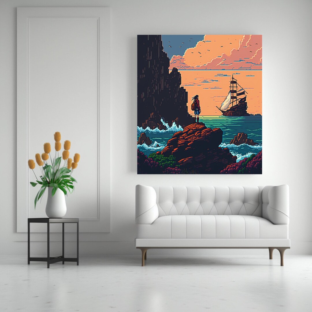 Old School Video Game Art Canvas Wall Art Poster Poster Etsy