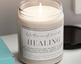Manifestation Meditation Intention candle. Scented Intention Candle, Intention Candle Healing, Health Infused Candle, Gift for her, New Mom
