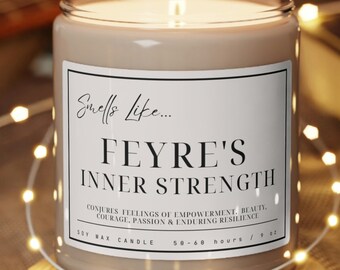 Smells Like Feyre's Inner Strength Soy Candle For ACOTAR Fans and Fantasy Romance Book Series Lovers