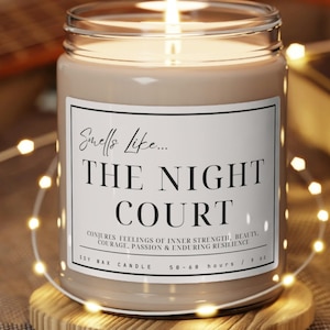 Smells Like The Night Court, Soy Candle For ACOTAR Fans and Fantasy Romance Book Series Lovers
