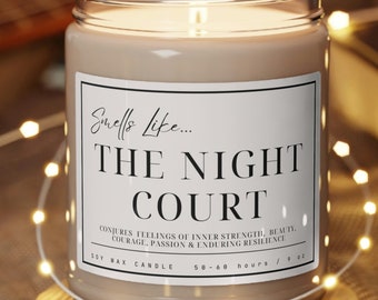 Smells Like The Night Court, Soy Candle For ACOTAR Fans and Fantasy Romance Book Series Lovers