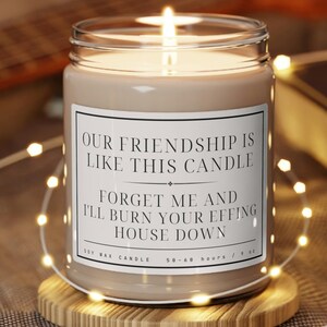 Funny Bestie Gift Don&#39;t Forget Me Soy Candle, 9oz