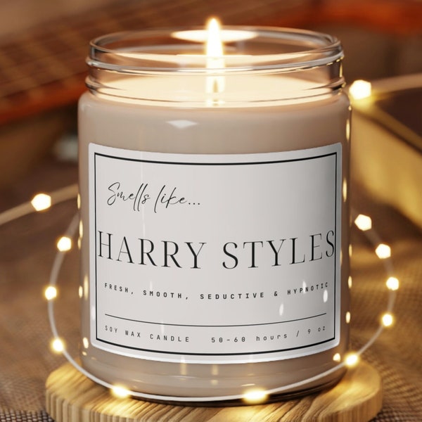 Smells Like Harry Styles Funny Gift for Bestie Soy Candle, 9oz