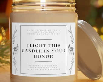 Memorial Candle | Sorry For Your Loss Gift | Personalized Soy Candle | Condolence Gift | Sympathy Gift | Grief Gift | Mourning Gift