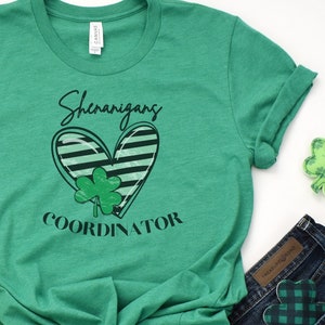 St. Patrick&#39;s Day Shenanigans Coordinator Shirt, Saint Paddy&#39;s Celebration Tee