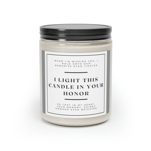 Sympathy Gift, In Memory of Candle, Sympathy Candle, Memorial Candle, Cinnamon Scented Candle