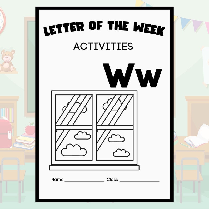 Letter of the Week Worksheets Printable, Preschool Curriculum, Alphabet ...