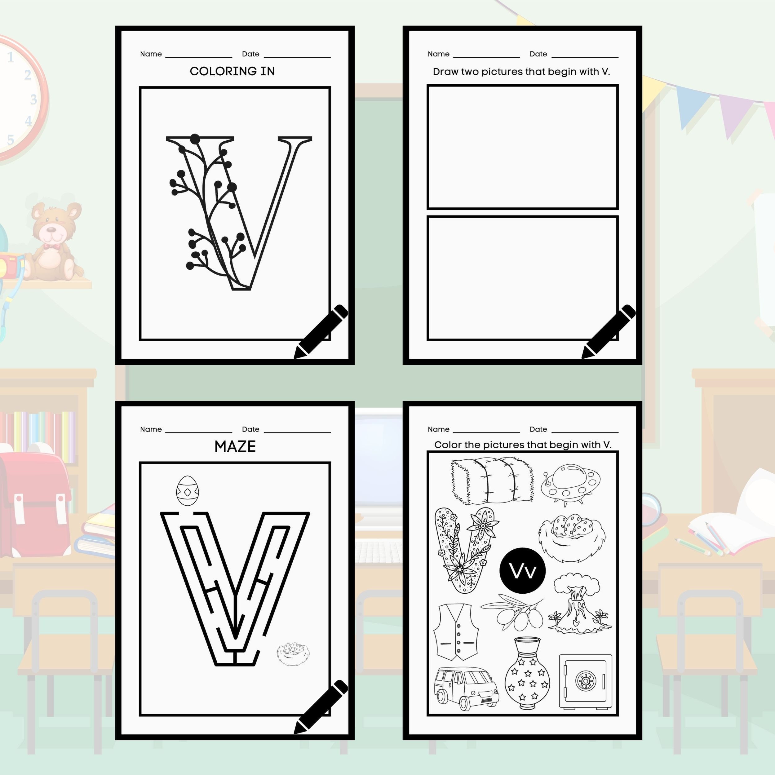 Letter of the Week Worksheets Printable, Preschool Curriculum, Alphabet ...
