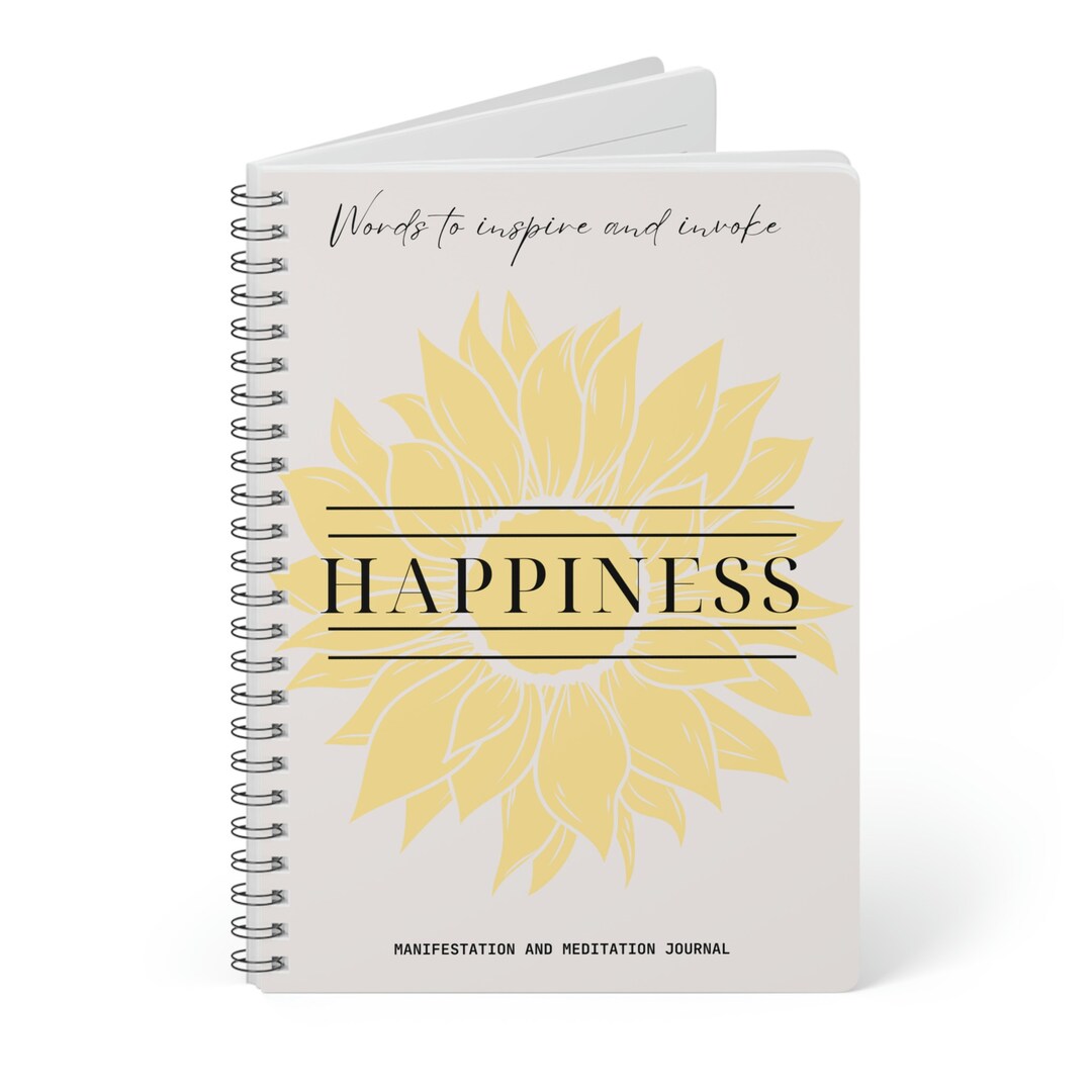 Happiness Spiral Notebook, Self Care Journal, Gift for BFF, Gift for ...