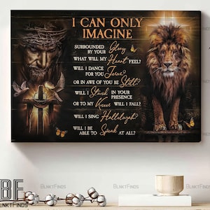 Jesus Painting, Wooden cross, Lion of Judah, I can only imagine, The life of Jesus, God Canvas, Jesus Canvas - Christian Wall Art 164