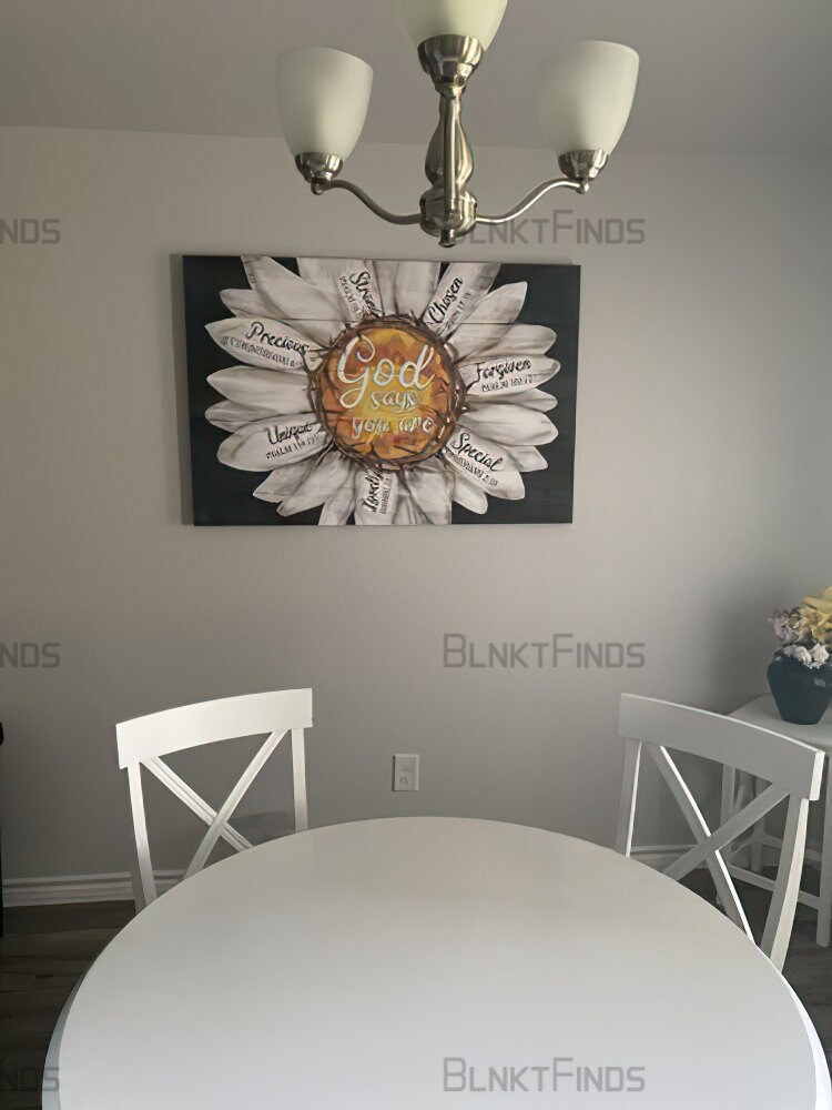 God Says You Are Canvas, Daisy Flower Vintage Art, Daisy Flower Canvas ...