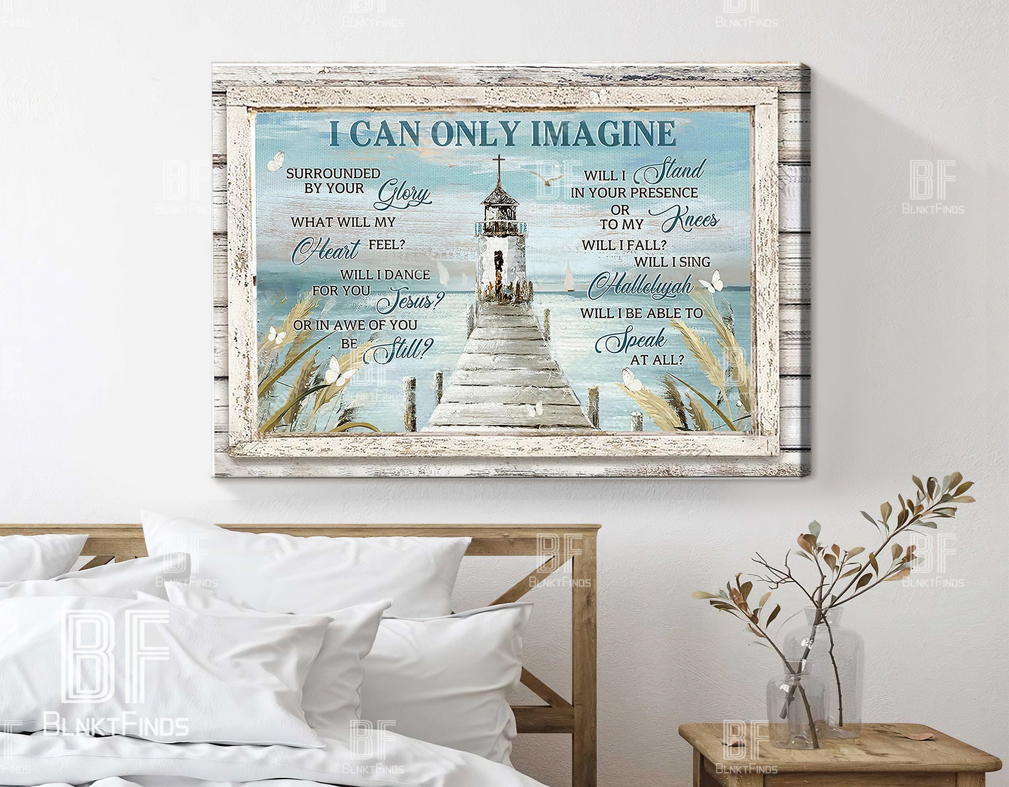 I Can Only Imagine Canvas Window Frame Church Painting Etsy