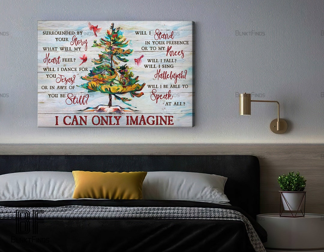 I Can Only Imagine Canvas, Cardinal and Flower Painting Art, Window