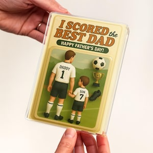 Custom Figure Soccer Acrylic Block Plaque, I Scored The Best Dad, Father’s Day Soccer, Soccer Player, Soccer Gift for Dad Husband 0377