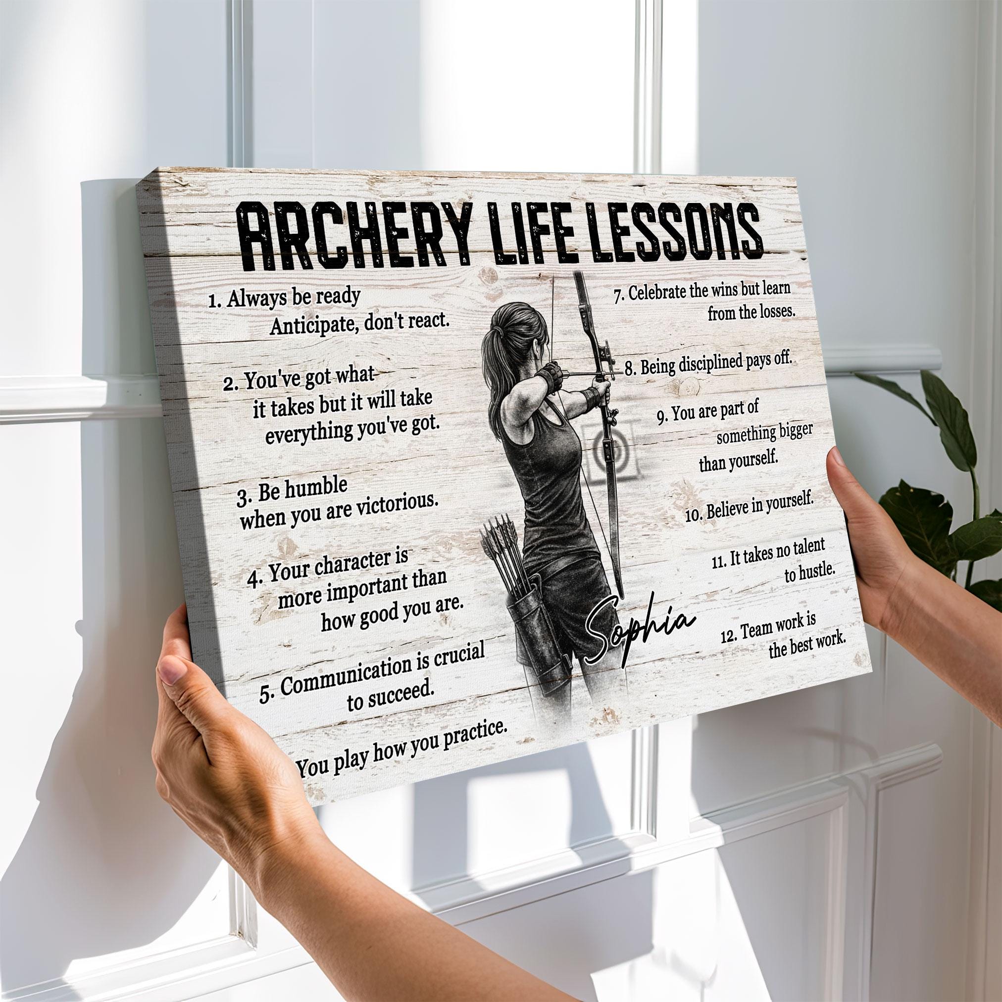 Archery Life Lessons Canvas, Song List Poster, Sports, Gift for Her ...