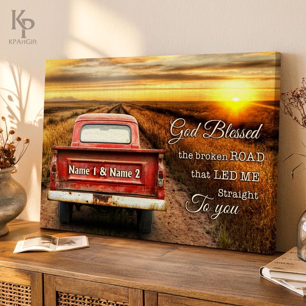 God Blessed The Broken Road That Led Me Straight To You - Gift For Couples, Personalized Mug Designed By Drab Margaret