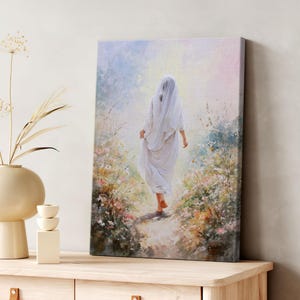 Catholic Printable Wall Art Virgin Mary Set Canvas, Mother Mary Luke 1:46 Scripture Decor, Elegant Christian Gallery for Living Room 0753