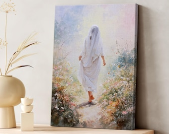 Catholic Printable Wall Art Virgin Mary Set Canvas, Mother Mary Luke 1:46 Scripture Decor, Elegant Christian Gallery for Living Room 0753