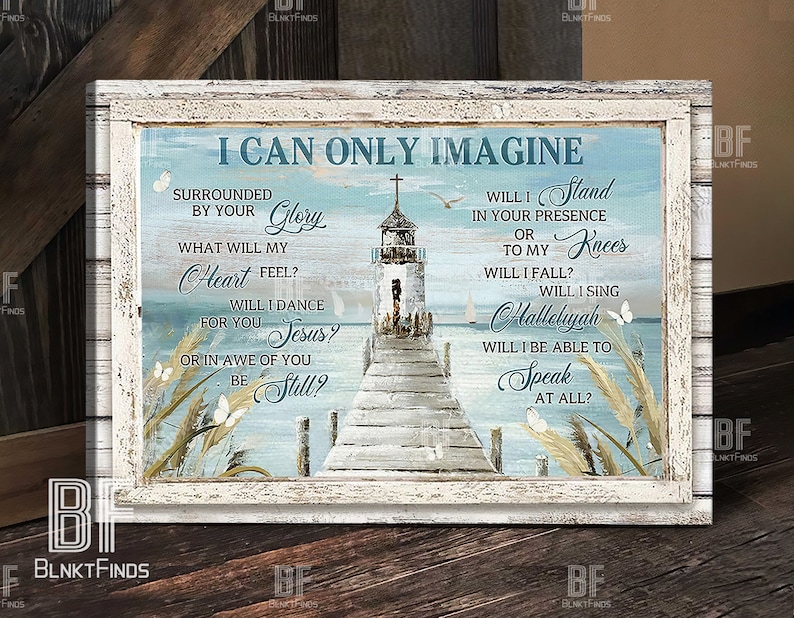 I Can Only Imagine Canvas Window Frame Church Painting Etsy