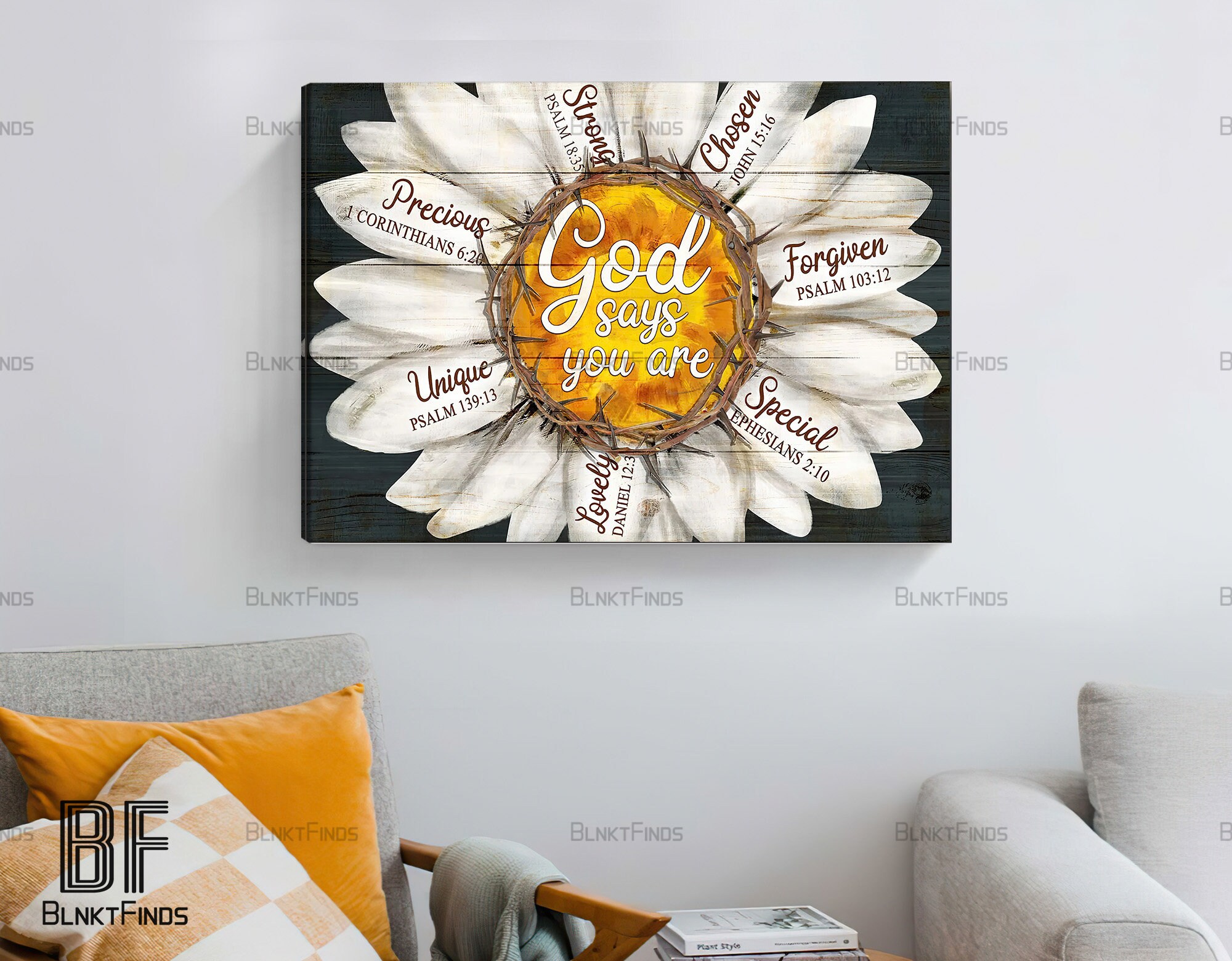 God Says You Are Canvas, Daisy Flower Vintage Art, Daisy Flower Canvas, God  Art, God Canvas, Jesus Canvas - Christian Wall Art 174 - Etsy, image size:2000x1560