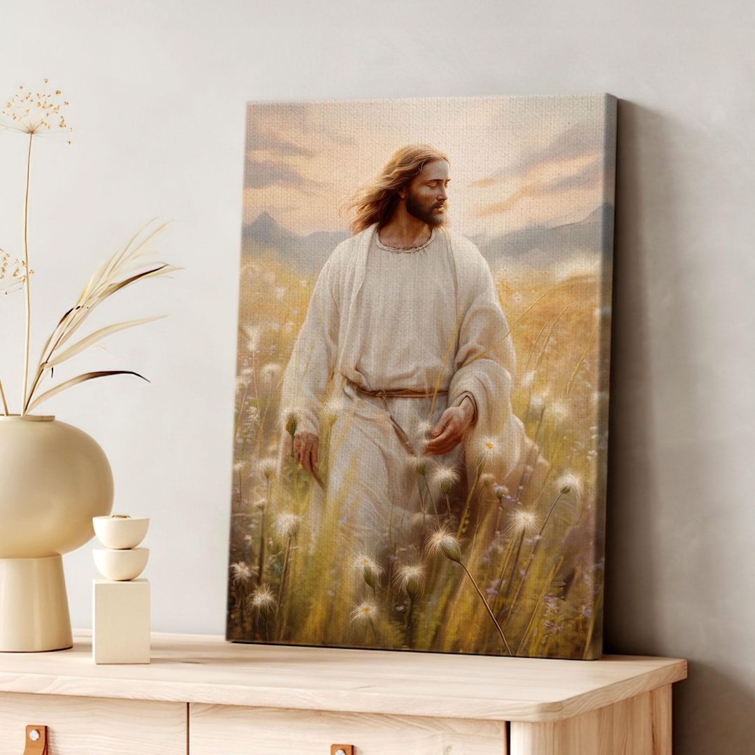 Jesus Canvas Wall Art – Christian Home Decor – Faith-based Religious ...