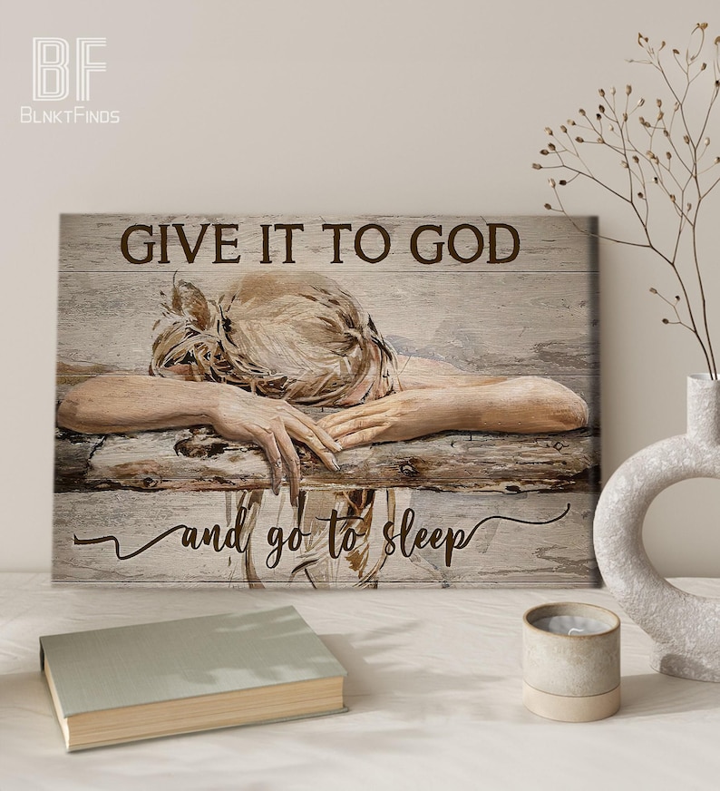 Give It to God Sleeping Girl Art CANVAS Sleeping Girl Art Canvas, Lion ...