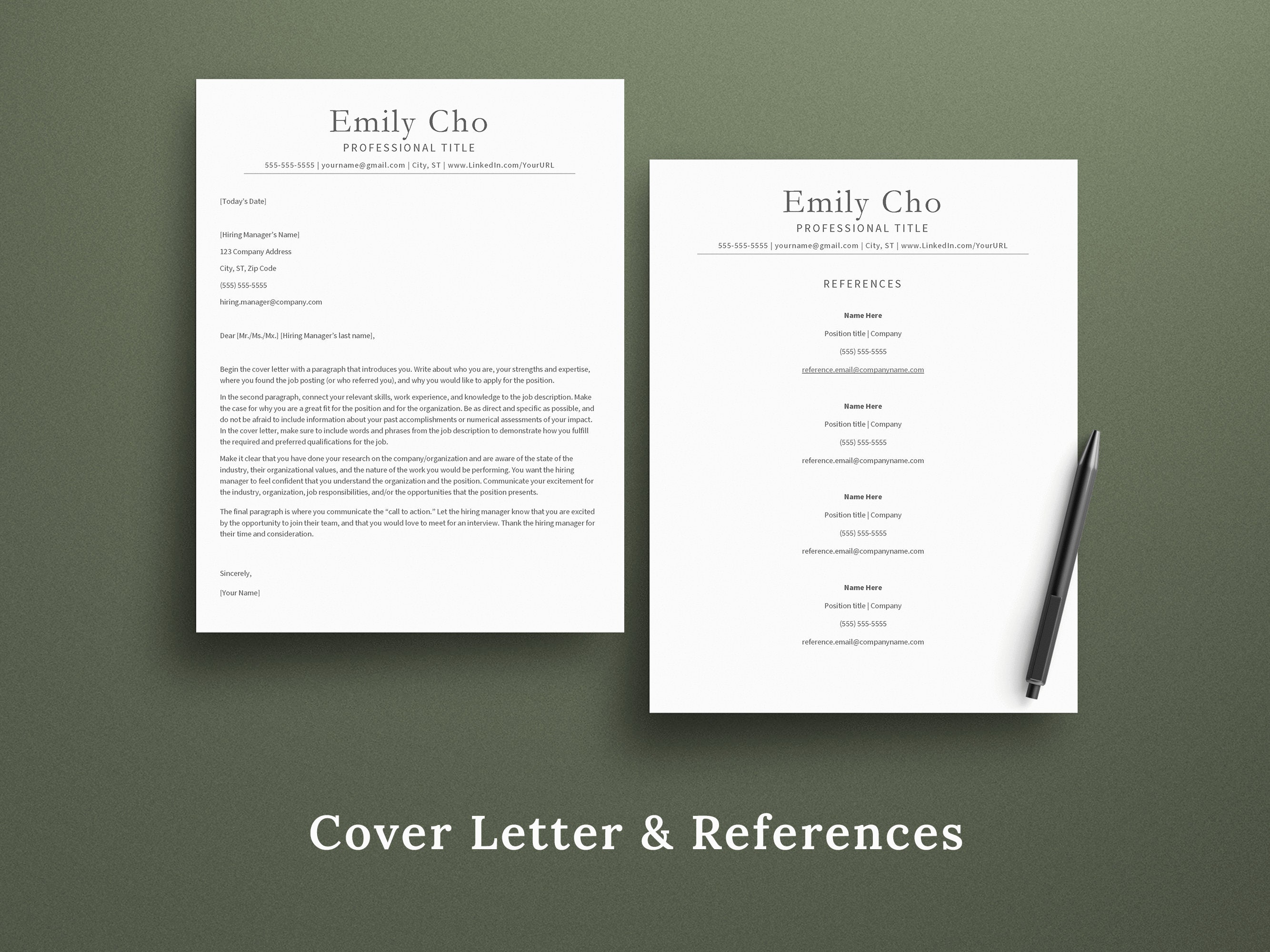 Modern Resume and Cover Letter Template for Google Docs and Microsoft ...