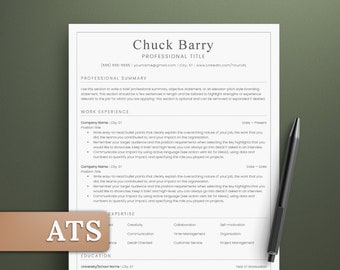Executive Director ATS-Friendly Resume Template for Word and Google Docs | Clean and Modern Design Resume | 1 and 2 Page CEO Resume Template