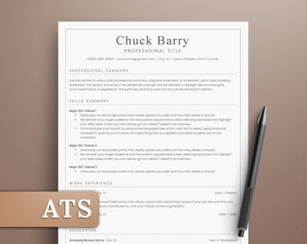 Executive Director Functional ATS-Friendly Resume Template for Word and Google Docs | Clean and Modern Design Resume | CEO Resume Template
