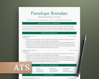 Bold Elegant Resume Template | Clean Design for Google Docs & Word | ATS-Friendly CV Template, Cover Letter, References | Curriculum Vitae