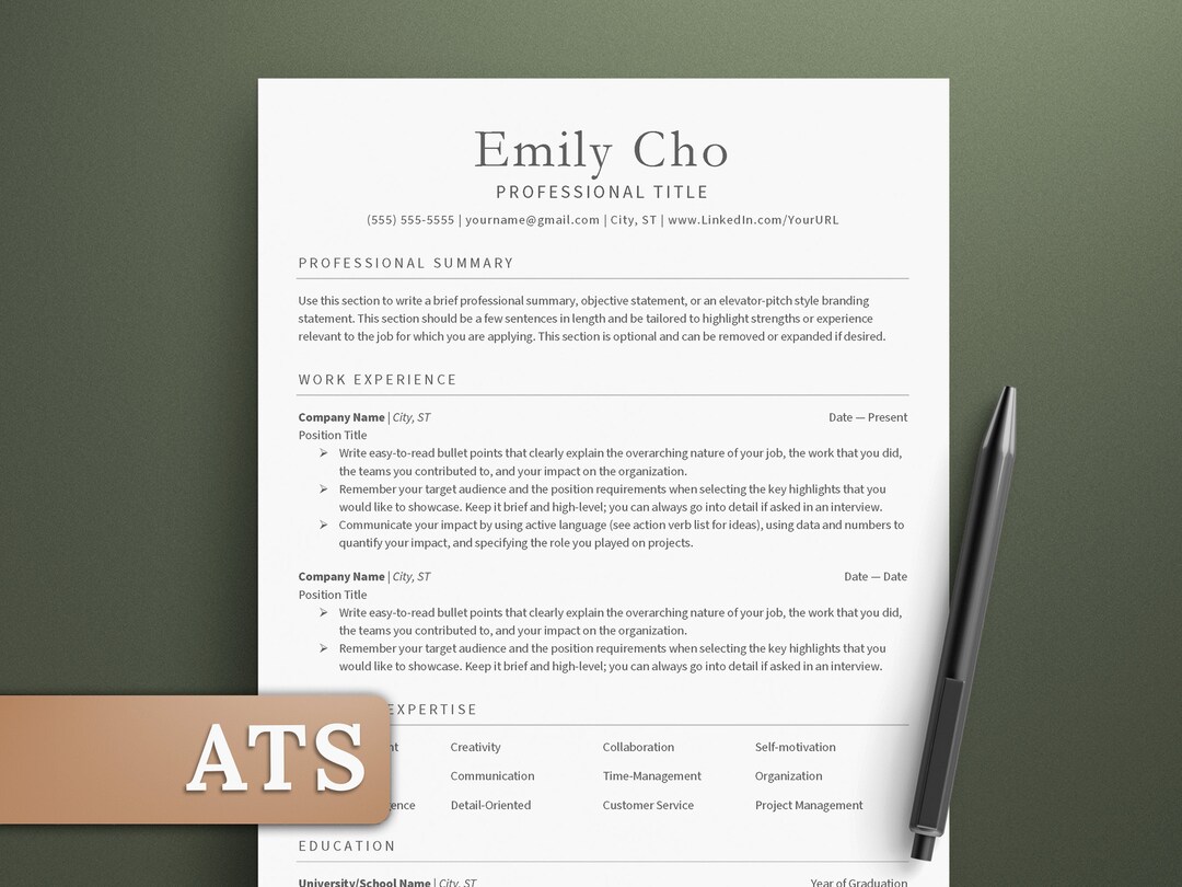 Modern Resume and Cover Letter Template for Google Docs and Microsoft ...