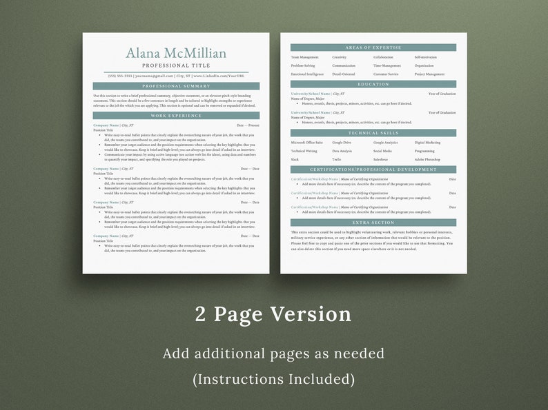 Clean Professional Ats-friendly Resume Template HR | Modern ATS Design ...