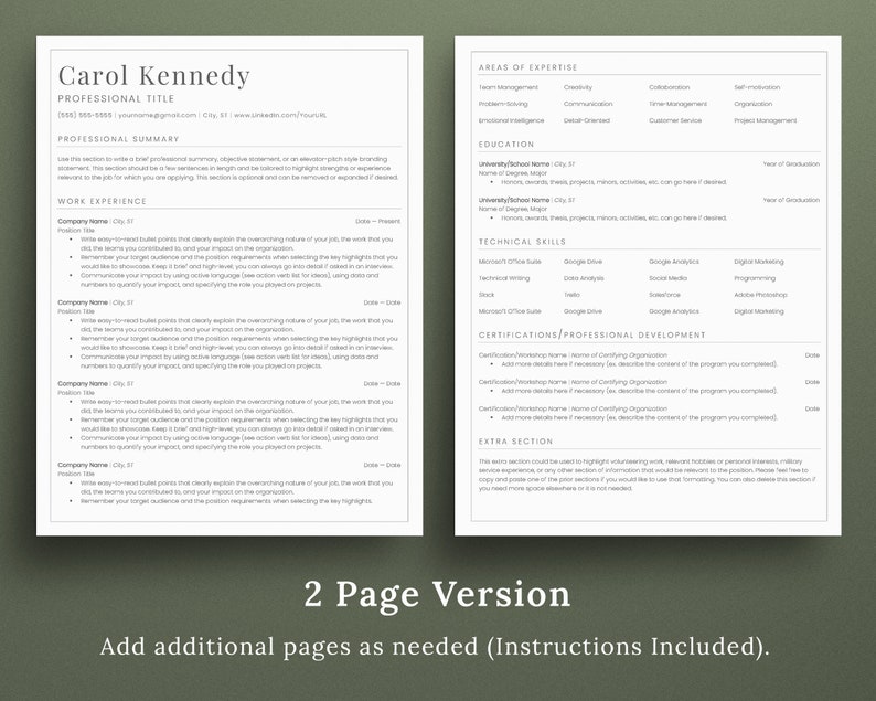 Sleek Ats optimized Resume CV Template - Il 794xN.4786360905 Cta3 