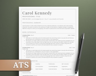 Sleek ATS-Optimized Resume CV Template | Professional Modern Design for Business Resumes | Stylish Resume Template CV Instant Download