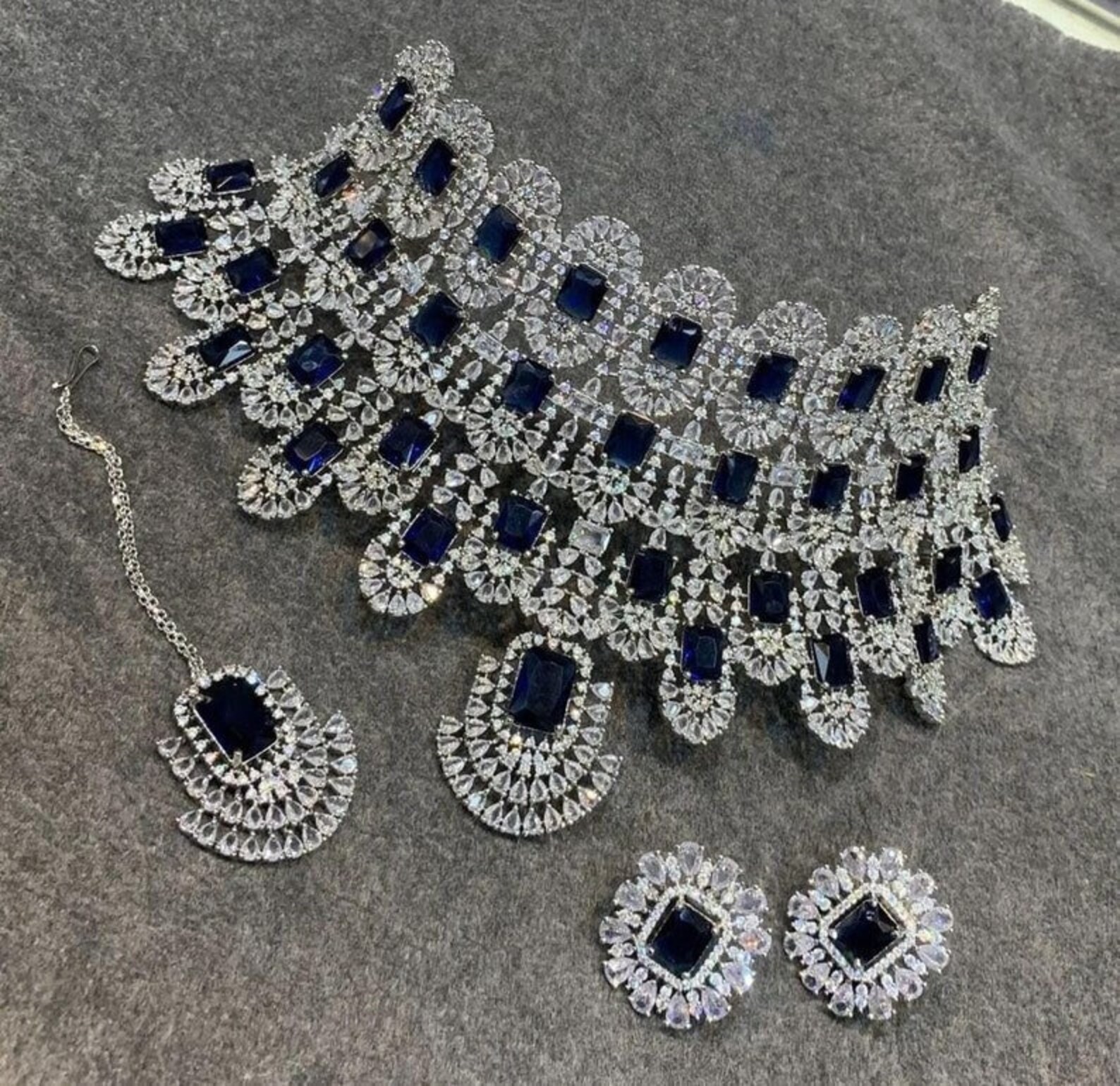 Kiara Advani Necklace Set Emerald CZ Necklace Indian Bridal Etsy