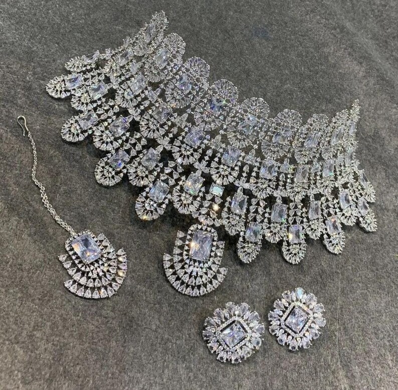 Kiara Advani Necklace Set Emerald CZ Necklace Indian Bridal Etsy