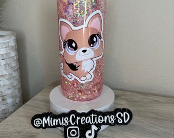 3D Custom Decal Snowglobe Glass Can 16oz w/ Bamboo Lids & Straw Personalized Iced Coffee Glitter Mother’s Day gift- FAST SAME DAY Shipping