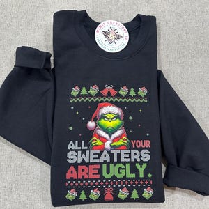 Grinch Pink or Black Sweaters | In my grinch era | feeling extra grinchy today