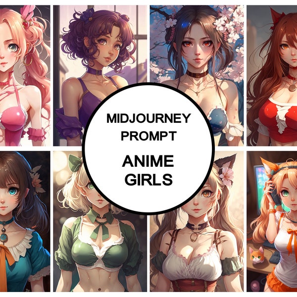 MidJourney Prompt for Anime Cartoon, Anime Girl Character Commission, Anime Art, Midjourney Prompts, AI Generated Art, Prompt for MidJourney