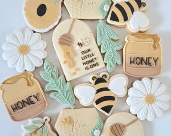 First Bee Day Cookies | Honey cookies | Bee cookies | First Birthday Cookies | First Birthday Biscuits