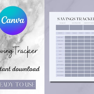 Money Saving Challenge, Savings Tracker Printables, Savings Tracker Bundle, Money Saving Challenge Printable.