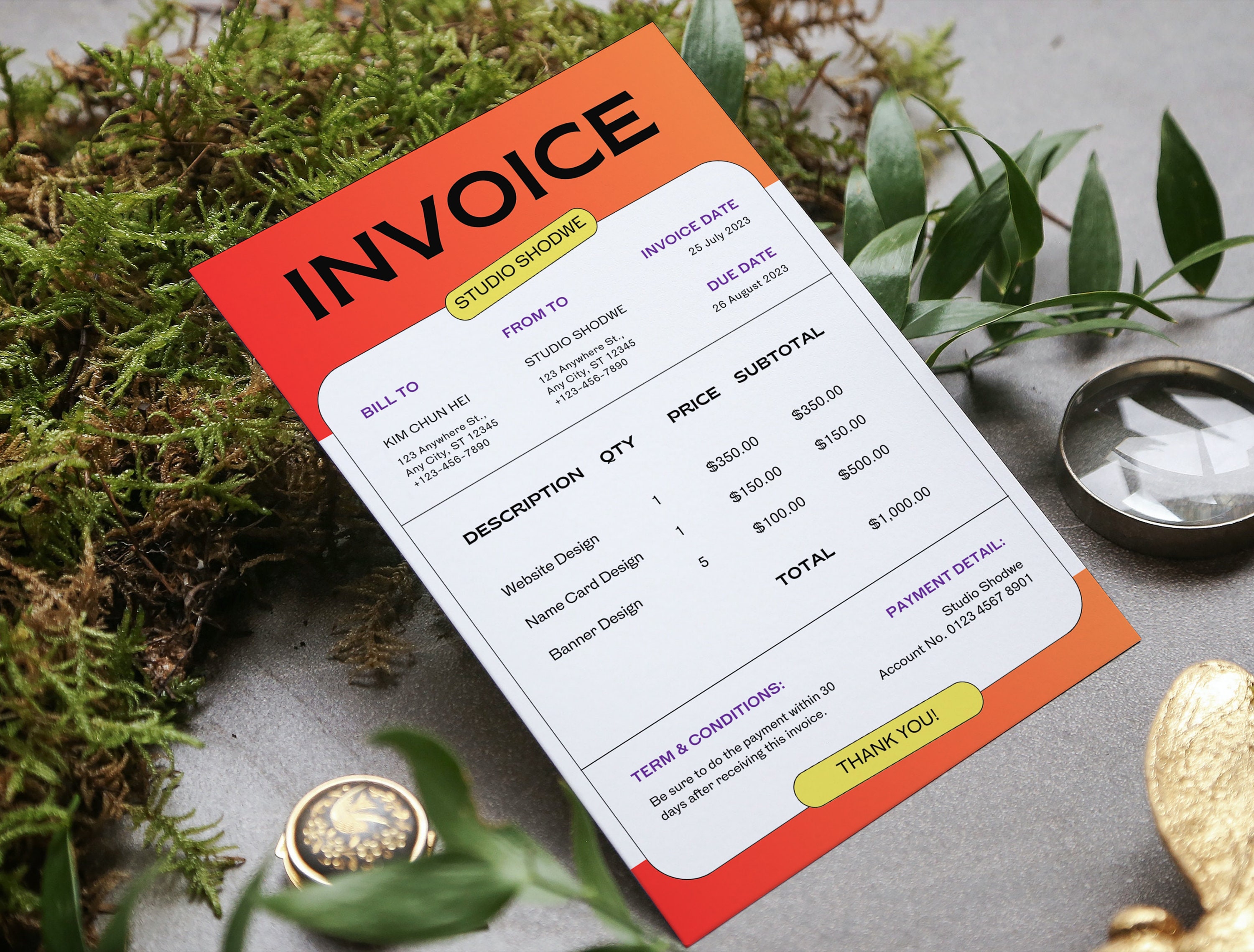 Recript Invouce Editable Invoice Receipts: Where Creativity Meets Professionalism - Etsy