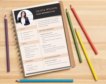 Resume Template | Cover Letter I References Template | Resume Template Instant Download.